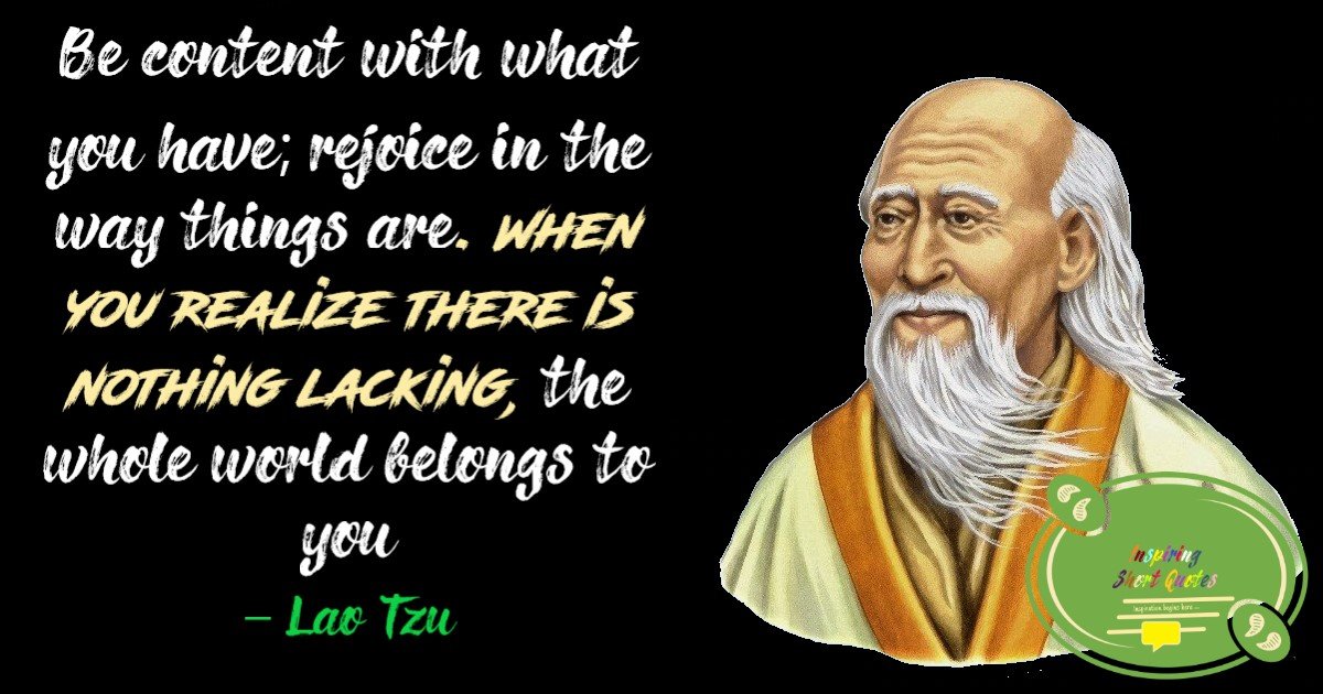 124 Lao Tzu Quotes and sayings - Inspiring Short Quotes